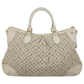Louis Vuitton-LOUIS VUITTON Monogram Mini Lin Croisette Marina GM Bag 2way M95492 Auth 94897-Blue