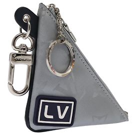 LOUIS VUITTON Monogram satellite Porte Cles Charm Silver MP2217 LV Auth 93701A Silvery