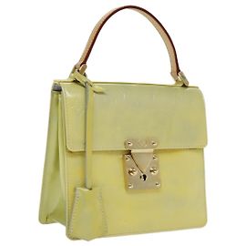 LOUIS VUITTON Monogram Vernis Sac à Main Spring Street Gris M91029 LV Auth ep5954 Gris