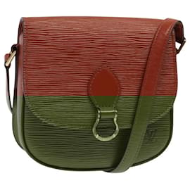 Louis Vuitton-LOUIS VUITTON Epi Saint Cloud PM Shoulder Bag Brown M52213 LV Auth 94852-Brown
