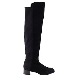 Stuart Weitzman Wildlederstiefel Schwarz