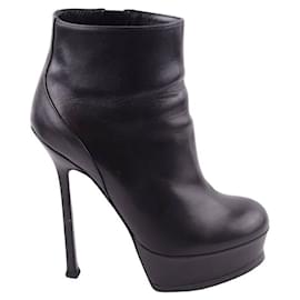 Saint Laurent-Leather boots-Black