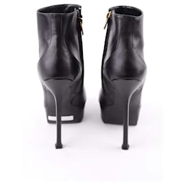 Saint Laurent-Leather boots-Black