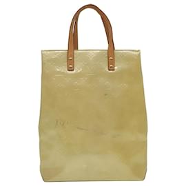Louis Vuitton-LOUIS VUITTON Monogram Vernis Reade MM Hand Bag Beige M91141 LV Auth bs18387-Beige