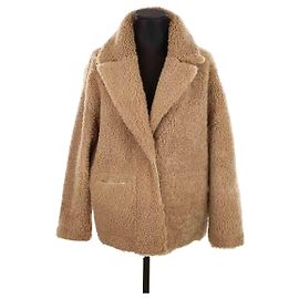 Bash Abrigo corto reversible de lana Beige