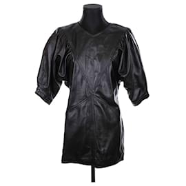 Isabel Marant-Leather dress-Black