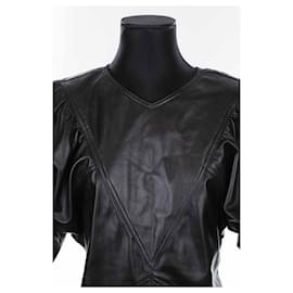 Isabel Marant-Leather dress-Black