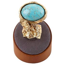Saint Laurent Goldring Golden