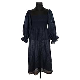Autre Marque-Linen dress-Blue