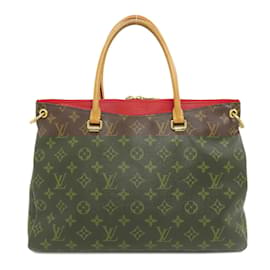 Louis Vuitton-Louis Vuitton Pallas MM Handbag-Fuschia,Monogram