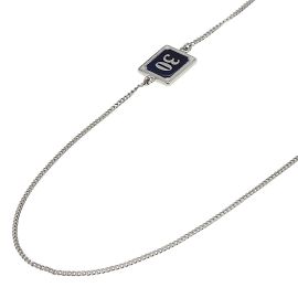Christian Dior Collier en émail Dior Homme en or blanc 18K Autre