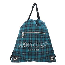 Jimmy Choo grüner Canvas-Rucksack Grün