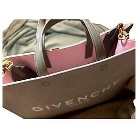 Cabas G-Tote Givenchy medium rose et gris en coton Rose Gris