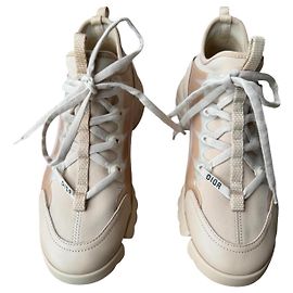 Baskets Christian Dior D-connect beige Beige