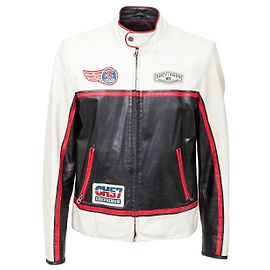 Autre Marque Veste en cuir de biker Chevignon Multicolore
