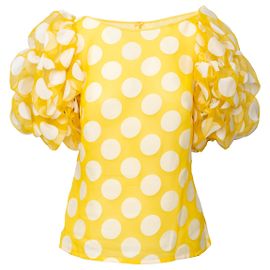 Autre Marque Polka Dot Top Collection Privée Gelb