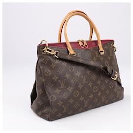 Louis Vuitton-Louis Vuitton Monogram Pallas MM 2Way Handbag in Burgundy M40906-Brown