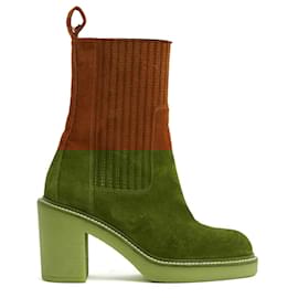 Hermès-Hermès 2024 Ankle Boots EU36 Donia 70 Gold Suede Boots UK3.5 US6 Hermes-Caramel