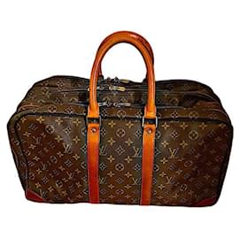 Louis Vuitton-Authentic Vintage Louis Vuitton Rare Monogram Sac Trois Poche 50 Travel Bag-Brown