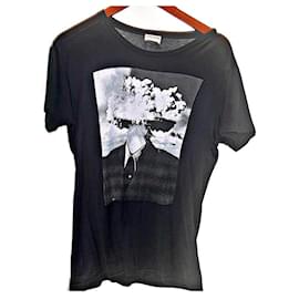 Saint Laurent-Authentic Saint Laurent 13 SS Hedi Slimane “Bombhead” Tee-Black