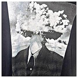 Saint Laurent-Authentic Saint Laurent 13 SS Hedi Slimane “Bombhead” Tee-Black