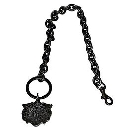 Authentic Givenchy Silver Plated 4G Emblem Key Ring Chain Silver hardware