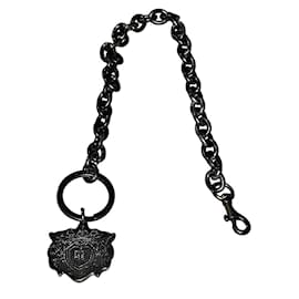 Givenchy-Authentic Givenchy Silver Plated 4G Emblem Key Ring Chain-Silver hardware