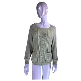 Baum und Pferdgarten Alpaka Pullover Grün Grün