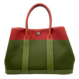 Hermès-Sac Tote TPM Hermes Garden-Rouge