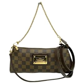 Louis Vuitton-Louis Vuitton Eva Damier Ebene Shoulder Bag-Brown,Damier ebene