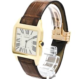Cartier-Cartier Santos Dumont 18K Gold Hand-Winding Men's Watch-Other