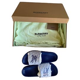Burberry monogram slides London Blue Blue