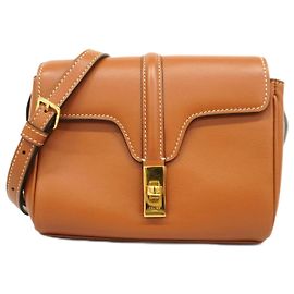 Céline Borsa a spalla in pelle marrone Celine Marrone