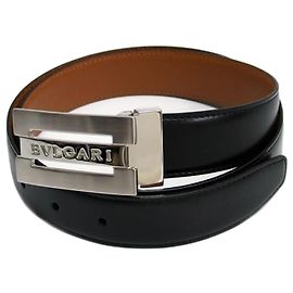 Bulgari Cinturón reversible Bvlgari Triple Plate Castaño Negro