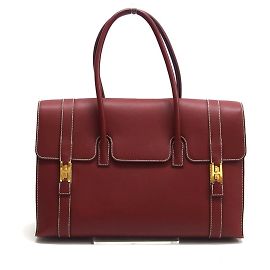 Hermès Sac à main Hermes Drag 2 37 en Bordeaux Bordeaux