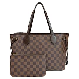 Louis Vuitton-Louis Vuitton Neverfull PM Damier Tote Bag-Brown,Damier ebene