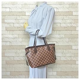 Louis Vuitton-Louis Vuitton Neverfull PM Damier Tote Bag-Brown,Damier ebene