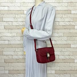 Gucci-Gucci GG Canvas Red Shoulder Bag-Red