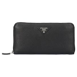 Prada-Prada Vitello Dino Long Wallet-Black