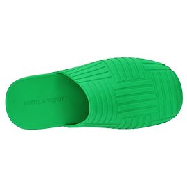 Bottega Veneta rubber mules sandals. Green