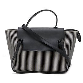 Céline Bolsa de ombro Celine Branco Azul marinho