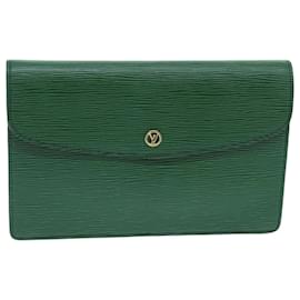 Louis Vuitton-LOUIS VUITTON Epi Montaigne 27 Clutch Bag Green M52654 LV Auth 92924-Green