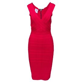 Vestido midi bandage Herve Leger Roja