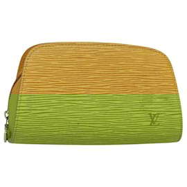Louis Vuitton-LOUIS VUITTON Epi Dauphine PM Pouch Yellow M48449 LV Auth ep6047-Yellow