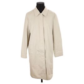 Theory Trench coat de algodão Cru