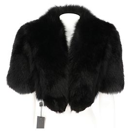 Gianfranco Ferré Black Fox Fur Cape - 2000s Black