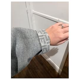 Fendi-FENDI Coats T.International M Wool-Grey