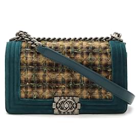 Chanel-Chanel Boy Chanel Matelasse Coco Mark Chain Shoulder Bag-Multiple colors,Green