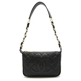 Chanel-Chanel Matelasse Coco Mark Chain Shoulder Bag-Black