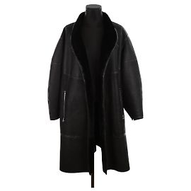 Alaïa Leather coat Black